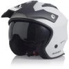 Acerbis ARIA Silber Matt Schwarz Demi-Jet Motorradhelm