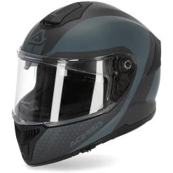 Acerbis Krapon Integral-Motorradhelm Aus Mattschwarzer Grauer Faser