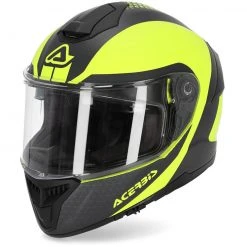 Acerbis Krapon Integral Motorradhelm Aus Schwarz-gelber Fluo-Faser