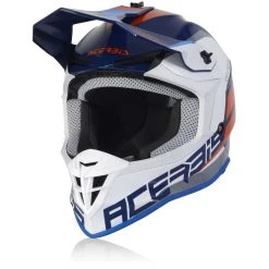 Acerbis LINEAR Blau Weiß Kreuz Enduro Motorradhelm