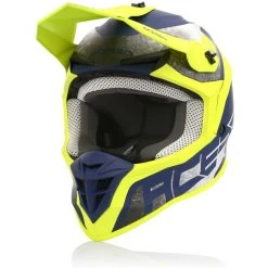 Acerbis LINEAR Cross Enduro Motorradhelm Gelb Blau Undurchsichtig