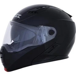 Afx FX-111 Modularer Motorradhelm Double Mono Black Glossy Visor