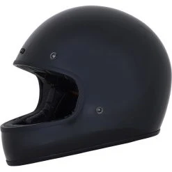 Afx FX-78 Vintage Integral Motorradhelm In Mono Black Glossy Fiber