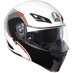 AGV Helm Moto Modular Compact ST Vermont Weiß Schwarz Rot