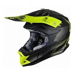 Casco Moto Cross Enduro Just1 J32 PRO KICK Gelb Schwarz Titanium