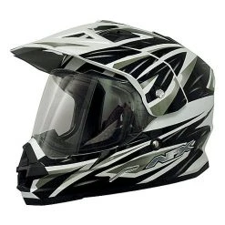 Casco Moto Integral Doppelsport Afx FX-39DS Färbung Streik Schwarz