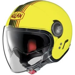 Casco Moto Mini-Jet Doppel Visier Visier Nolan N21-Klassiker Joie 038 De Vivre Gelbe LED