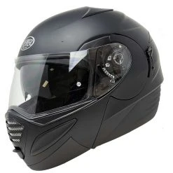 Casco Moto Modulare Apribile Premier Doppia Visiera Thesis Nero Opaco