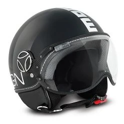 Casco Moto Momo Design Jet Figther Klassisches Weiß Anthrazit Lucidio