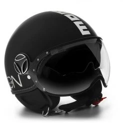 Casco Moto Momo Design Jet-Kämpfer EVO Schwarz Matt White
