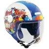 CGM 205g Kindermotorradhelm MAGIC COMICS Blau Weiß Langvisier