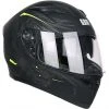 CGM 316s Integrierter Motorradhelm TAMPERE INDIAN Schwarz Matt Gelb Fluo