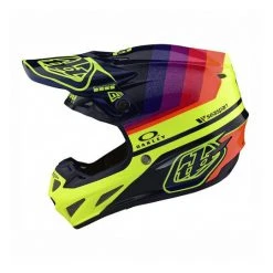 Troy Lee Designs Cross Enduro Carbon Motorradhelm Troy Lee Design SE4 Carbon LTD MIRAGE Navy Yellow Fluo