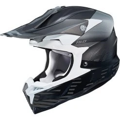 Cross Enduro HJC Motorradhelm I50 Fury MC5SF Schwarz Weiß