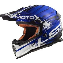 Cross Enduro LS2 MX437 Fast Gator Blau Motorradhelm