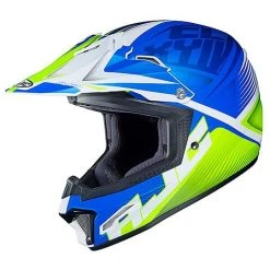 Cross Enduro MOto HJC Kinderhelm CL-XY II ELLUSION MC2SF Weiß Blau Grün Opak