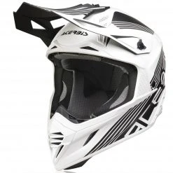 Cross Enduro Motorradhelm Aus Acerbis X-TRACK VTR Black White Fiber