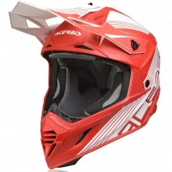 Cross Enduro Motorradhelm Aus Acerbis X-TRACK VTR Red White Fiber