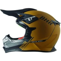 Cross Enduro Motorradhelm BHR 812 Off Road Braun Gold