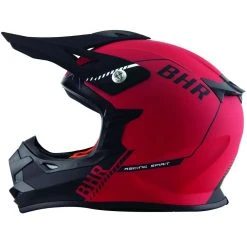 Cross Enduro Motorradhelm BHR 812 Off Road Rot Schwarz Opak