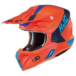 Cross Enduro Motorradhelm HJC I50 ERASED MC6HSF Orange Matt Blau