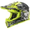 Cross Enduro Motorradhelm Ls2 MX437 FAST EVO Crusher Schwarz Gelb Fluo