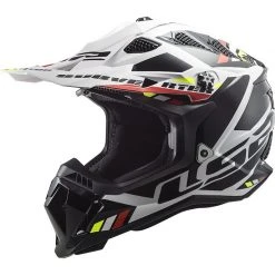 Cross Enduro Motorradhelm Off Road Ls2 MX700 SUBVERTER EVO Stomp Weiß Schwarz