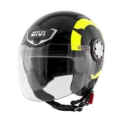 Demi-Jet Helm Moto Givi 10.4 Stark Schwarz Gelb