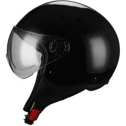 Demi-Jet Motorradhelm Domed Visier BHR 801 Metallic Black