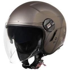 Origine Demi-Jet Motorradhelm Doppelvisier Herkunft ALPHA Track Beige Brown Opaque