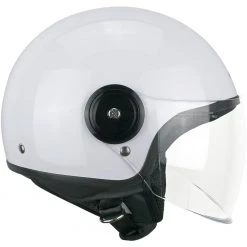 Demi-Jet Motorradhelm Ska-P 1WH WOLLI MONO Langes Weißes Visier
