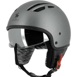 Rodeo Drive Demi Jet Scotland RD114 Belüfteter Matt Titan Motorradhelm