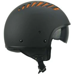 Demi-Jet Ska-P 1T TIKI MONO Motorradhelm Matt Schwarz Orange Network