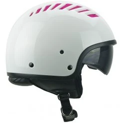 Demi-Jet Ska-P 1T TIKI MONO Motorradhelm White Network Pink Fluo