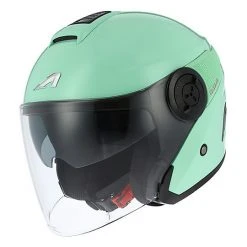 Doppelmasken-Motorrad-Sturzhelm Jet Astone 10 DJ-Türkis