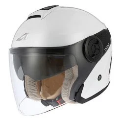 Doppelmasken-Motorrad-Sturzhelm Jet Astone DJ 10 Schwarz Weiß