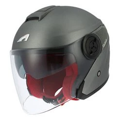 Doppelmasken-Motorrad-Sturzhelm Jet Astone DJ 10 Titanium