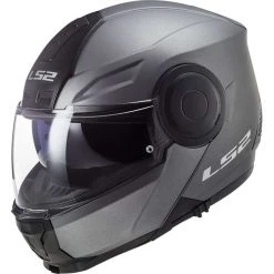 Doppelvisier-Motorrad-Baukastenhelm Ls2 FF902 SCOPE Solid Matt Titanium