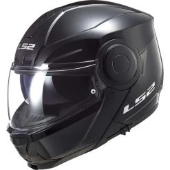Doppelvisier-Motorrad-Modularhelm Ls2 FF902 SCOPE Solid Glossy Black
