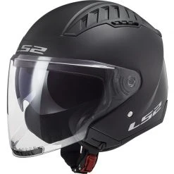 Doppelvisier Motorradhelm Jet Ls2 OF600 Copter Solid Matt Black