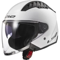 Doppelvisier Motorradhelm Jet Ls2 OF600 Copter Solid White
