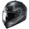 Full Face Doppelvisier Motorradhelm HJC C70 EURA MC5SF Schwarz Matt Grau