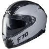 Full Face Fiberglas Helm Doppelvisier Motorrad HJC F70 MAGO MC5SF Weiß Matt Schwarz Glänzend