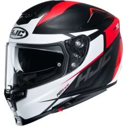 Full Face Motorradhelm In Fiber HJC RPHA 70 SAMPRA MC1SF Schwarz Weiß Rot