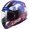 Full Face Motorradhelm Ls2 FF353 Rapid STRATUS Blau Rot Weiß