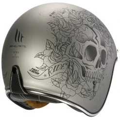 MT Helmets Helm Helme Vintage MT Helm Le Mans SV 2 Skull & Roses A2 Matt Grau -Motorradhelm Verkäufe 2024 helm helme vintage mt helm le mans sv 2 skull roses a2 matt grau 112717