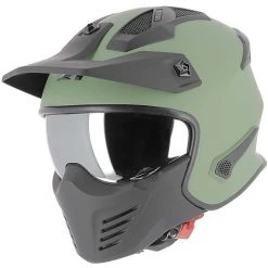 Helm Moto Jet Astone ELEKTRON Matt Grün Abnehmbarer Menotoniera
