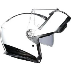 Helm Moto Modular Carbon-AGV Sportmodular Mono Carbon Black Weiß