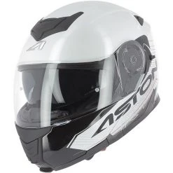 Helm Moto Modular Doppel Zulassung Astone RT 1200 Touring Schwarz Weiß