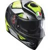 Integral Motorrad-Sturzhelm AGV K-3 SV Liquefy Grau Fluorescent Yellow